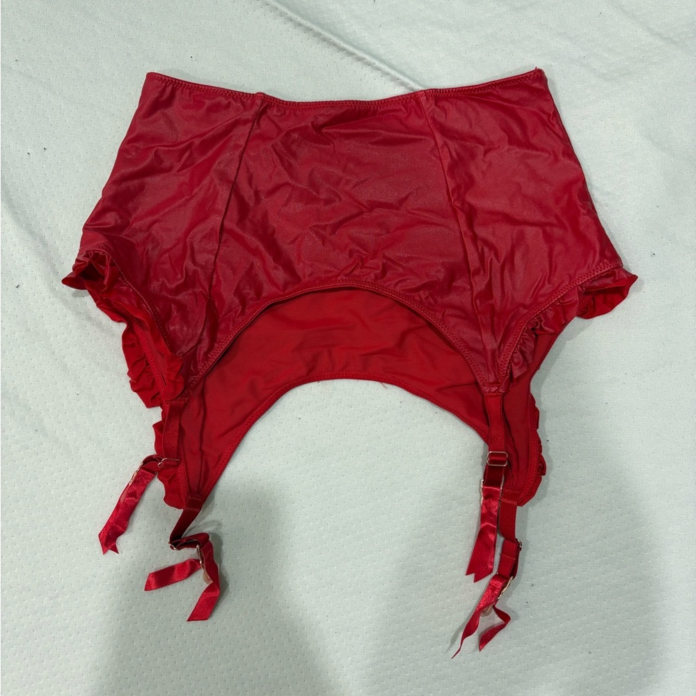 Red Savage Fenty Garter Belt